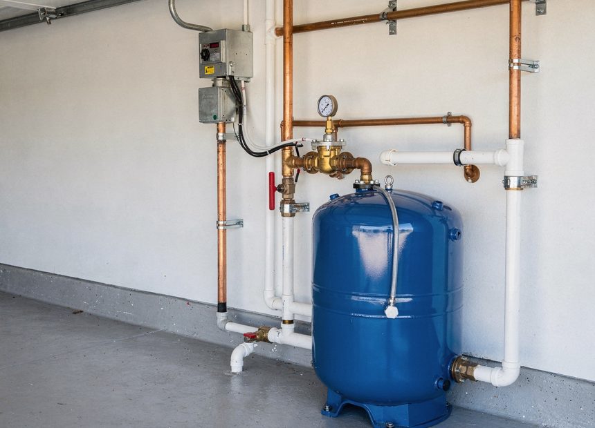 Well pump and pressure tank serviced at a Sarasota, FL home